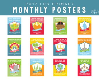 201 LDS Primary Theme Posters - Printable - Choose the Right - Instant Download - Sharing Time - 2017 Primary - Mormon Art - CTR - Download