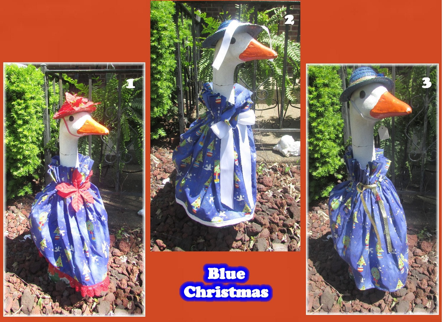 Large Lawn Goose Outfits for Christmas by PapaBearsPlace on Etsy