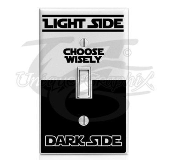 Star Wars Inspired Light Side Dark Side light switch decal