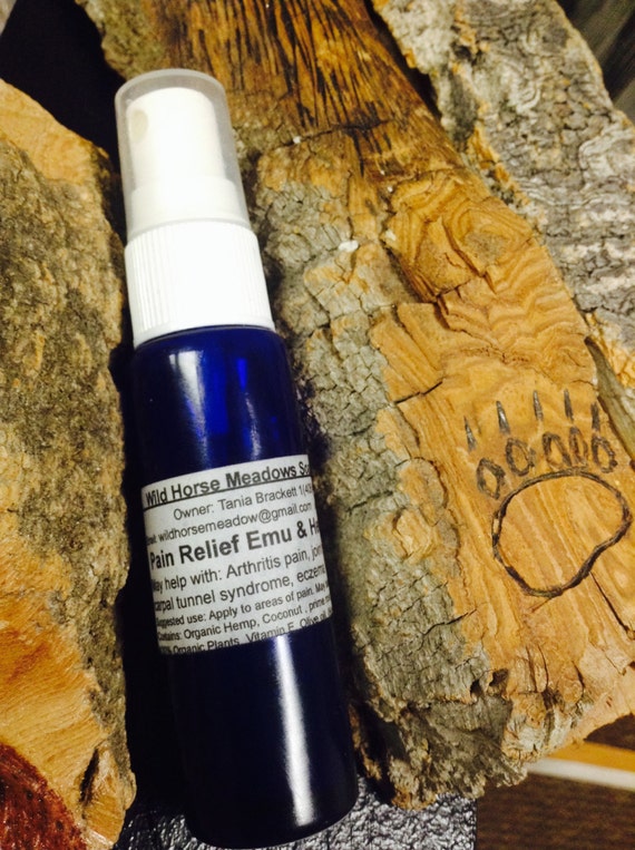 Pain relief emu & hemp massage oil