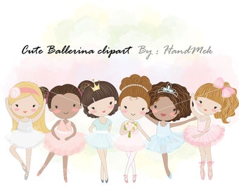 Ballerina clipart , girl ballet, dancing,black girl clipart,instant download PNG file - 300 dpi