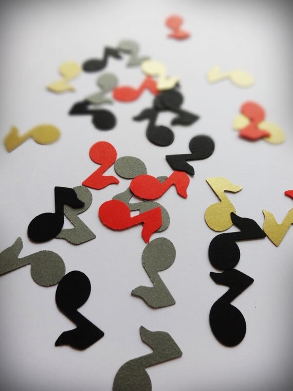Mixed Confetti Note Music Confetti Music Notes by CrazyButterflies