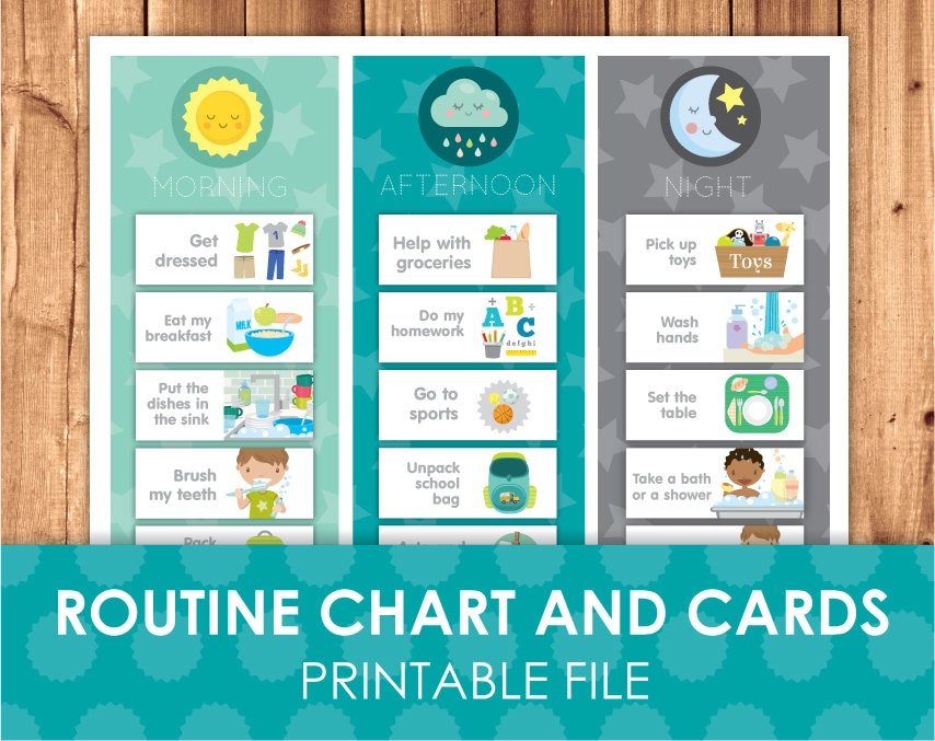 free printable high scope daily routine cards think big