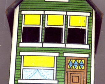 Very Old Tin Litho House Candy Container