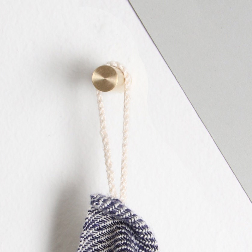 Brass wall hook handmade by Golden Biscotti golden