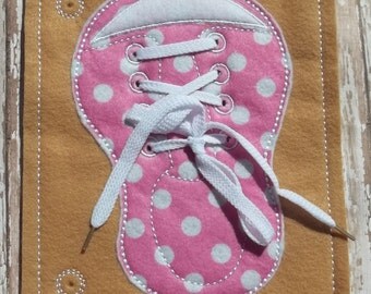 Busy Board Felt Board Shoe Learn to Lace & Tie Busy Page Quiet Page Busy Book shoe Lace colors can be customized Personalization is avai