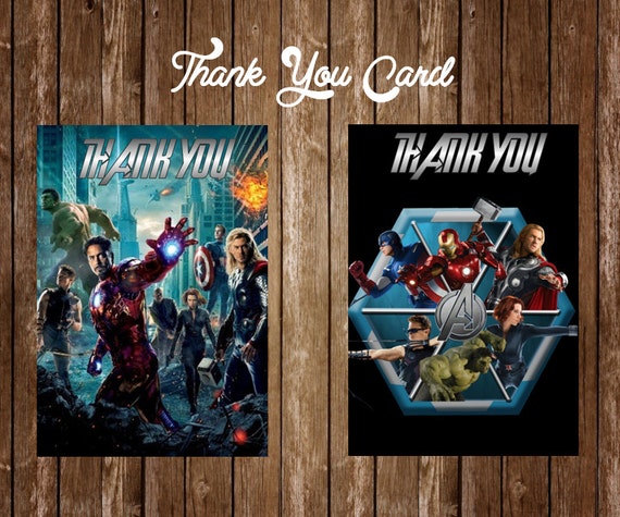 Avengers Thank You Cards by ThePaperPartyBrigade on Etsy