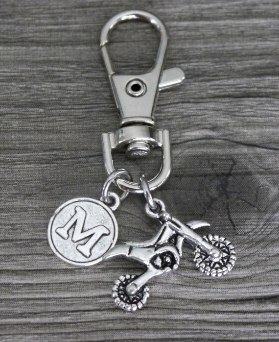 Dirtbike Keychain Dirtbike Key Chain Motorbike by MadiesCharms