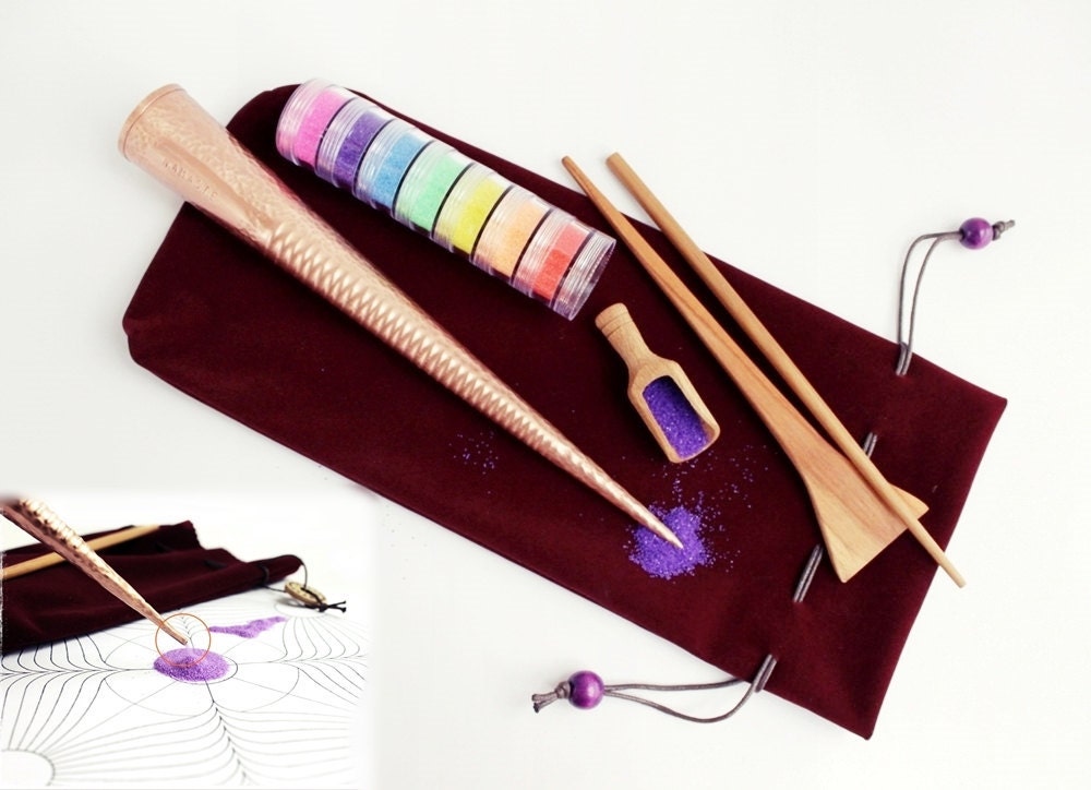 Chakpur Art Mandala Kit. Sand Drawing Tool. Sand Painting