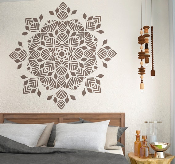 Decorative Mandala Stencil Unique Wall Decor by StencilsLabNY