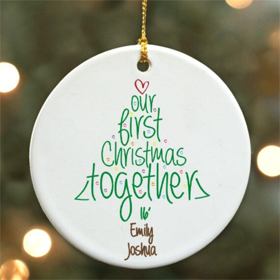 personalized first christmas together ornament newlywed tree personalized first christmas together ornament newlywed tree