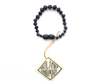 baltic amber teething anklet • bracelet || raw ||