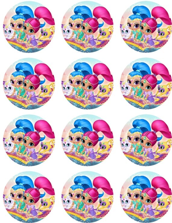 Shimmer &amp; Shine Edible Image Cupcake Toppers