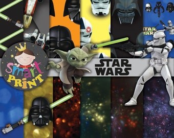 Star wars-Digital Papers Star wars-Free Clip Art-Scrapbook supplies-Birthday Party-Invitation-Background Papers.