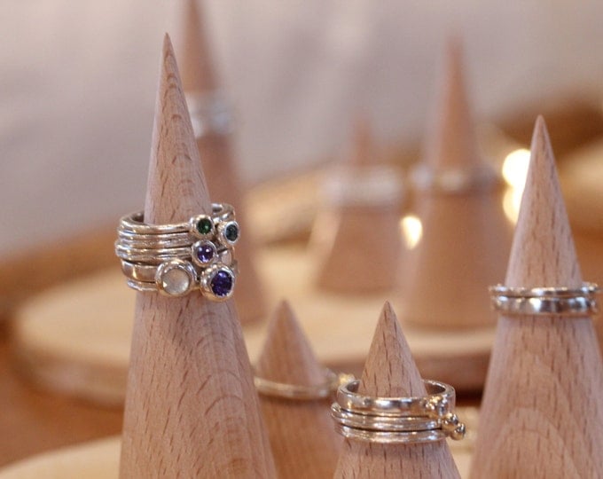 Ringholderset Beech-Wood / Assecory / jewelry display / Organiser / ringorganiser/ Wedding gift