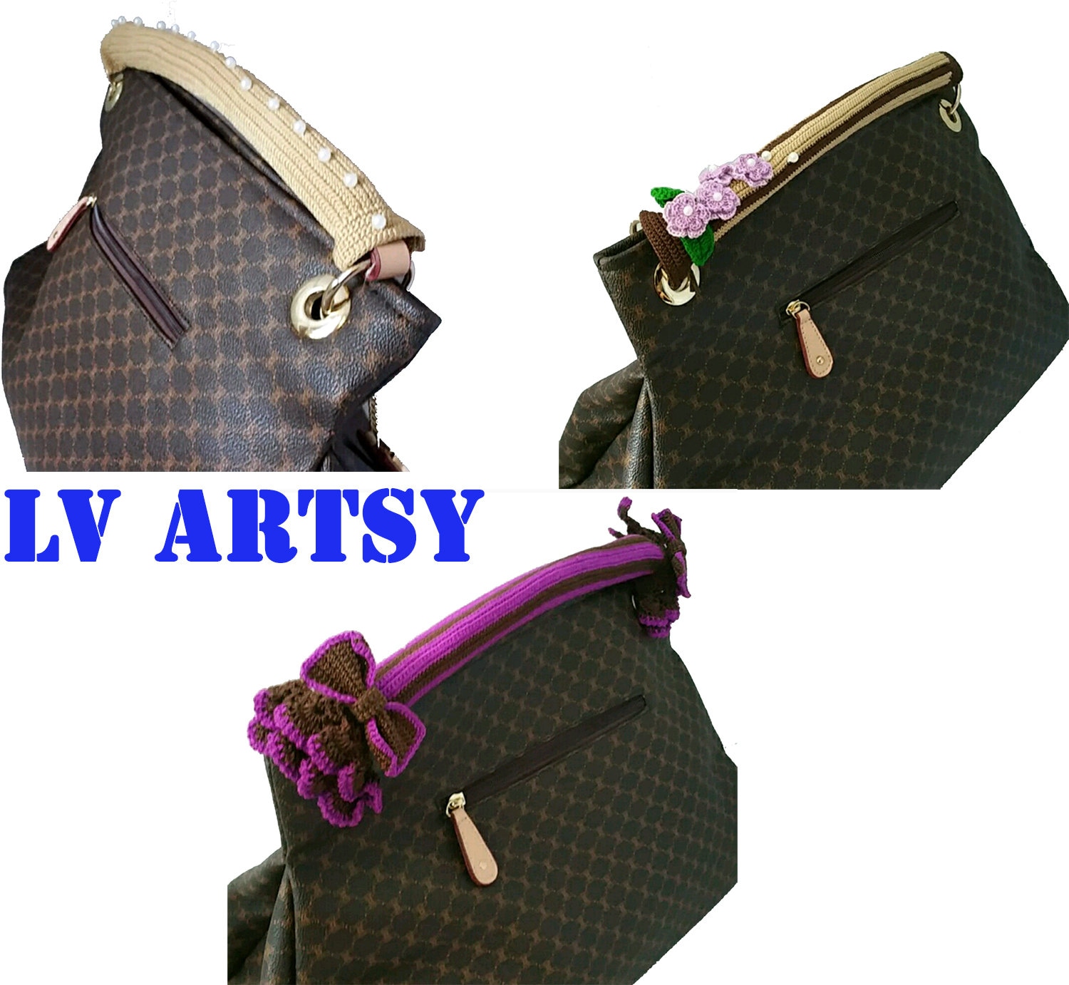 Louis Vuitton LV Artsy GM MM Handbag Purse Handle Covers