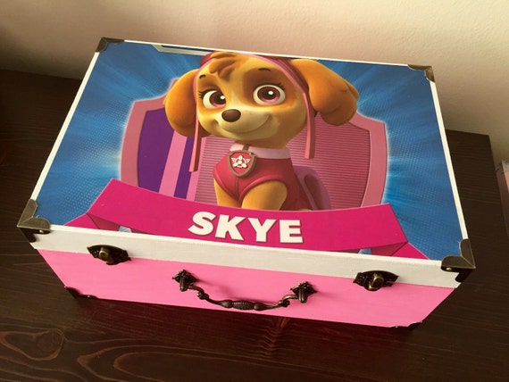 pink paw patrol toy box