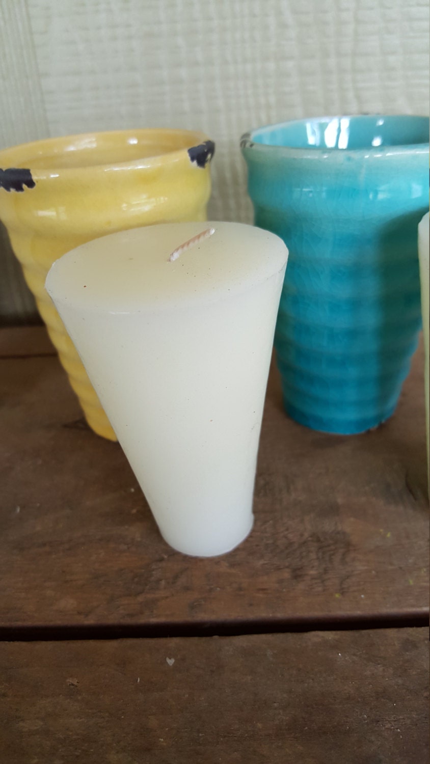 Candle for ceramic sugar molds inserts rustic wedding home