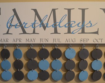 Customize Birthday Boards, Family Birthdays, Family Birthday Board- Artisan hand crafted & personalized