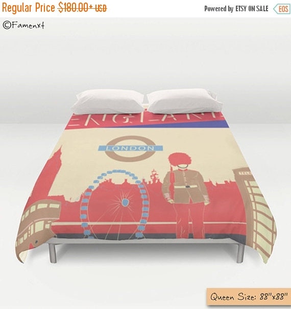 USD 10 OFF EVERYTHING Duvet Cover London England Beauty by Famenxt