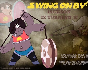 Steven Universe Birthday Invitation-Digital Printable File