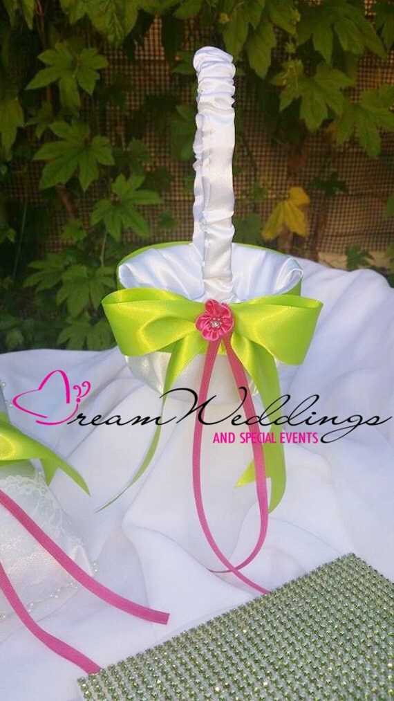 Flower Girl Basket Customize with your Wedding Colors