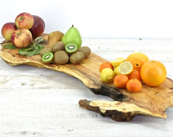 Salvaged Live Edge Flaming Red Box Elder Centerpiece Holiday Table Display Serving Board Photo Prop Serving Board Live Edge Slab