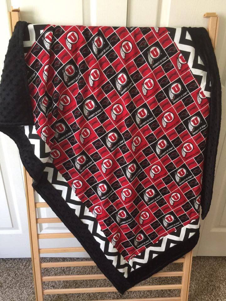 University of Utah Blanket/Utes by SewSweetBabyDesigns on Etsy