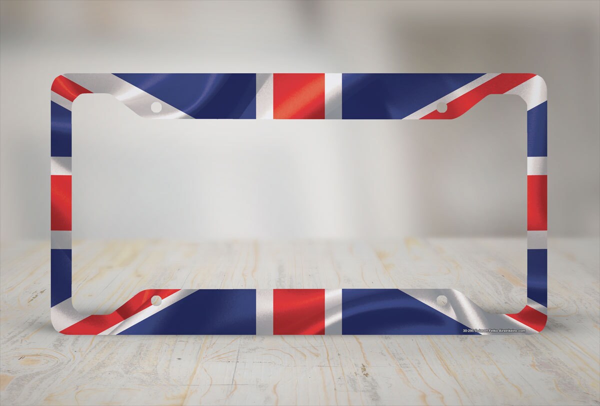 British Flag License Plate Frame Union Jack Car by Airstrikeinc