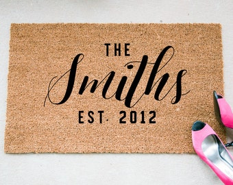 Custom Doormat - The Last Name Doormat - Personalized Welcome Mat - Name Doormat - Reminder Rug - Gift for Newlyweds - Wedding Gift Idea