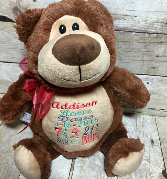 Personalized TEDDY BEAR Cubby BAYLOR bears bear by SheriSaidSew