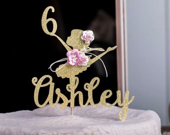Ballerina Cake Topper, Ballerina Centerpieces, Ballerina Party Birthday Decorations - Custom Ballerina Cake Topper