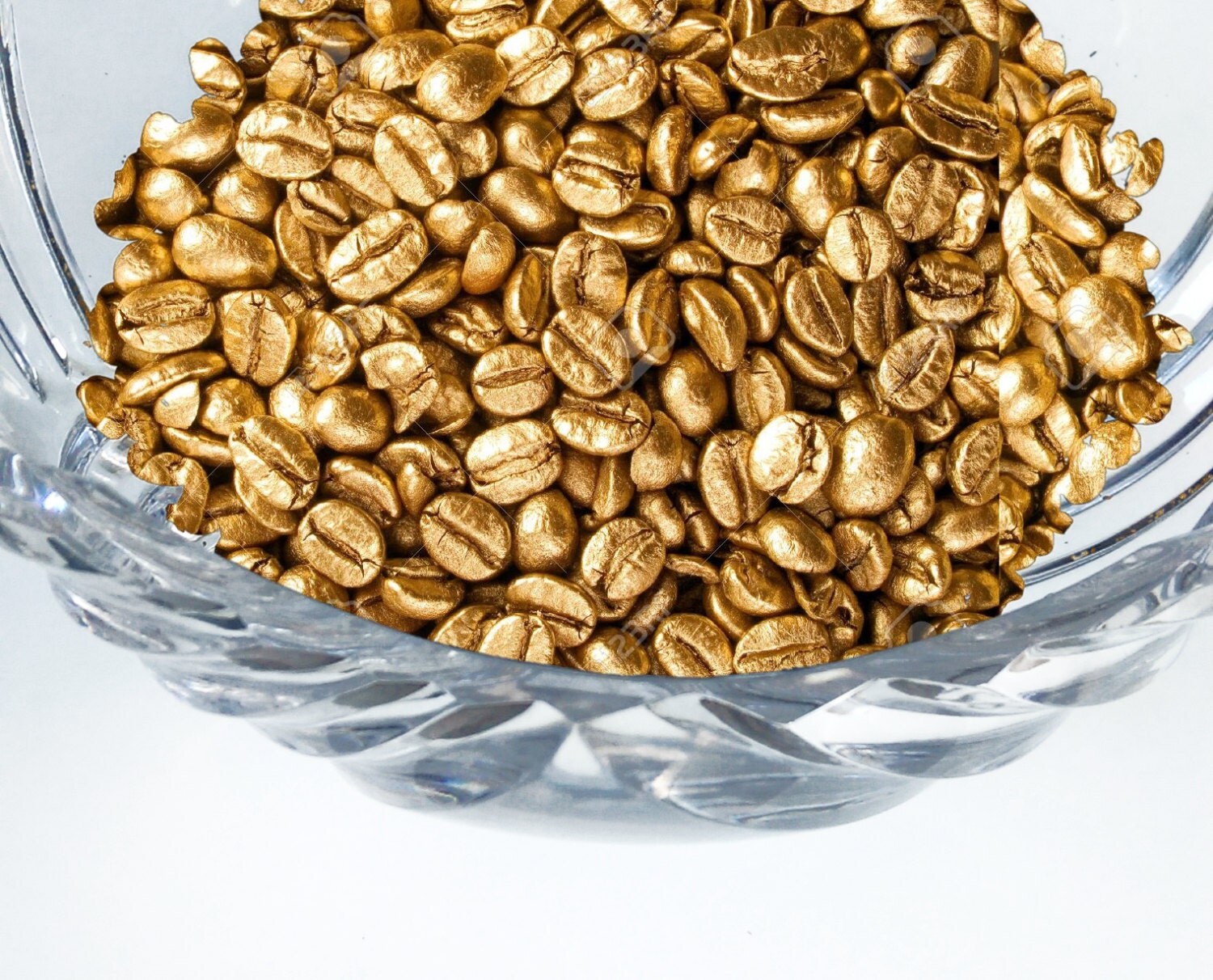 Metallic Gold Coffee Beans by on Etsy