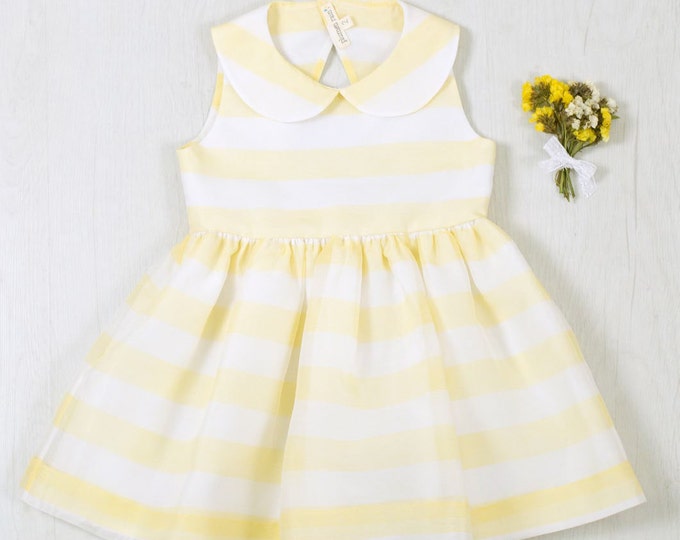 Girls Boutique Dress, Summer, Easter, Party dress, Classic style, Peter Pan collar, Sizes 3T and 4T
