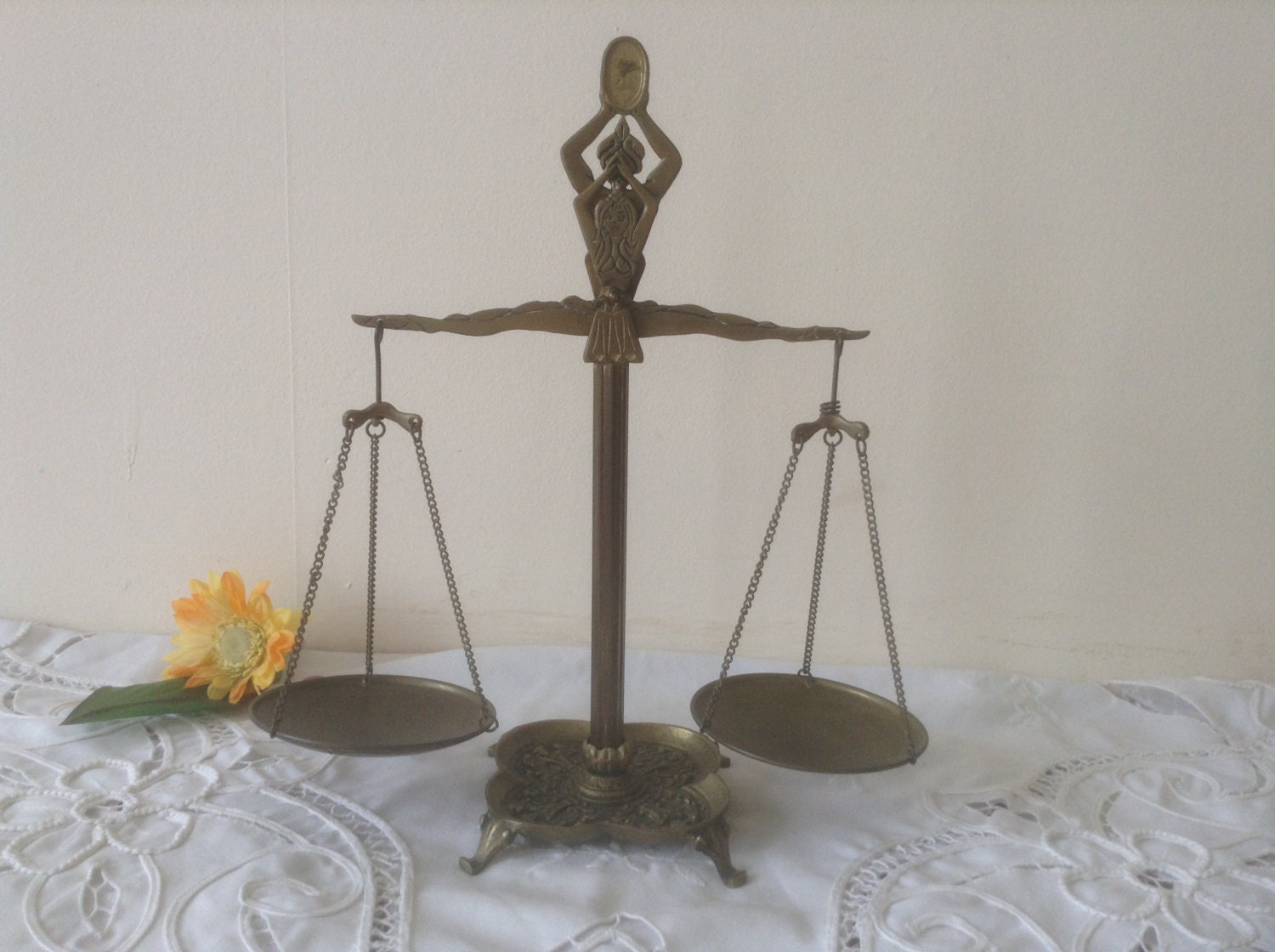 Ornate and Decorative Antique French Balance Justice Scales