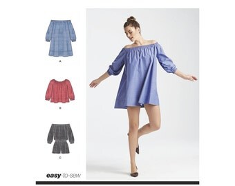 Simplicity Sewing Pattern 8124 Misses' Romper Dress & Top. Cynthia Rowley Collection