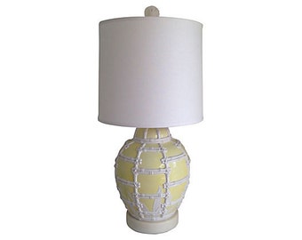 1950s F. Cooper Urn Lamp w/ Shade and Finial