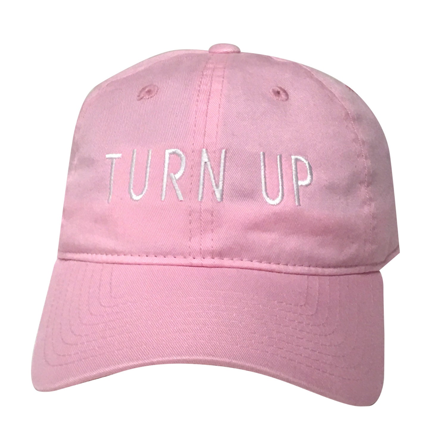 Baseball cap embroidered with turn the page