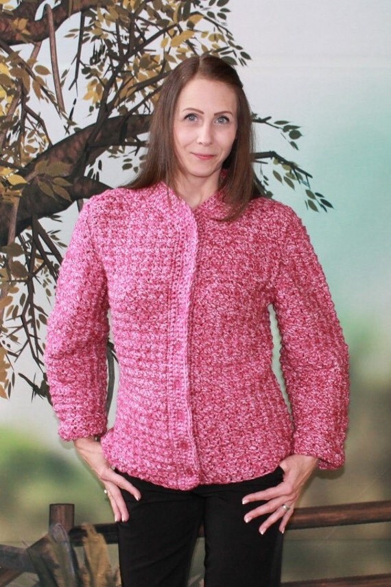 Crochet Puff Shell Cardigan Sweater Pattern 534