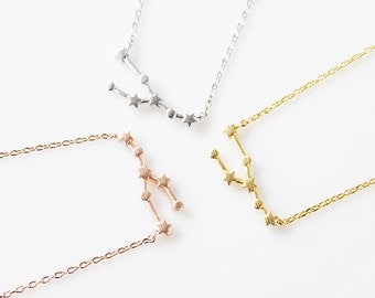 Rose Gold Taurus Necklace Zodiac Necklace Taurus Zodiac necklace Zodiac Signs Constellation Jewelry Birth Sign Gift for Friends