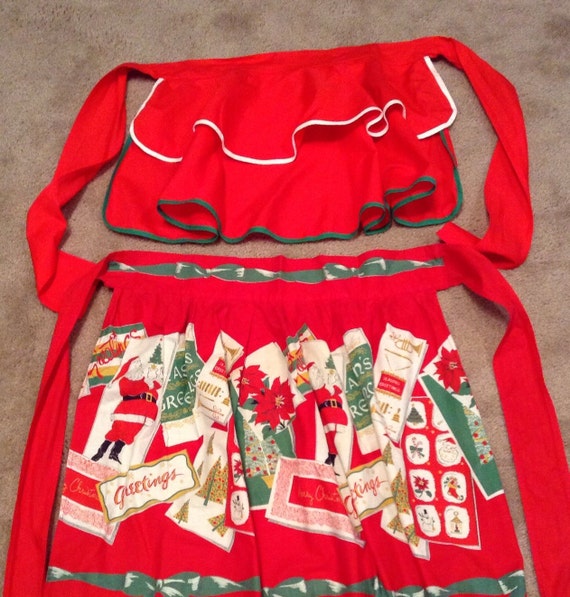 Vintage Christmas Apron Christmas Aprons