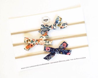Floral Bows - Rifle Paper Co. - Bows - Hair Bows - Hair Clips - Nylon Headband - Hair Accessories - Baby Accessories