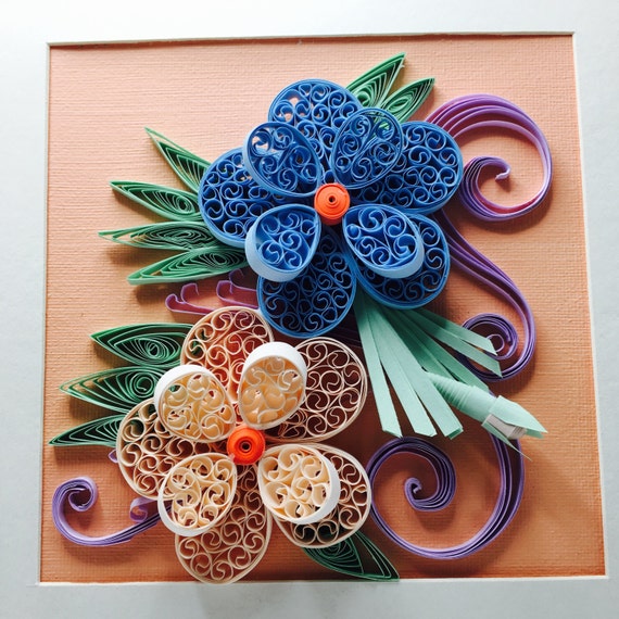 Floral 3D quilled wall art quilling paper designs unique