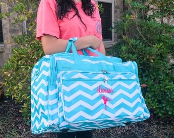 Dance Bag, Personalized Dance Bags, Gifts for Dancer, Dance Duffle Bag, Ballerina Bag, Personalized Girl Dance Bag, Purple Duffle Bag