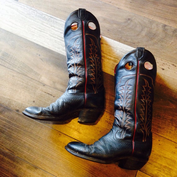 tony lama black bullhide stockman boots