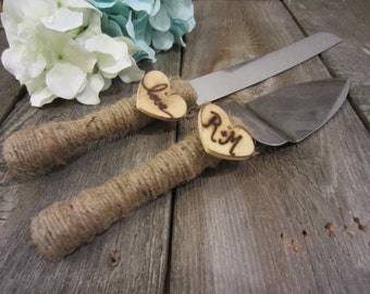 Wedding cake cutter, bridal shower gift, cake knife, cake knife set, cake cutter, cake cutting set, rustic cake knife, rustic wedding decor