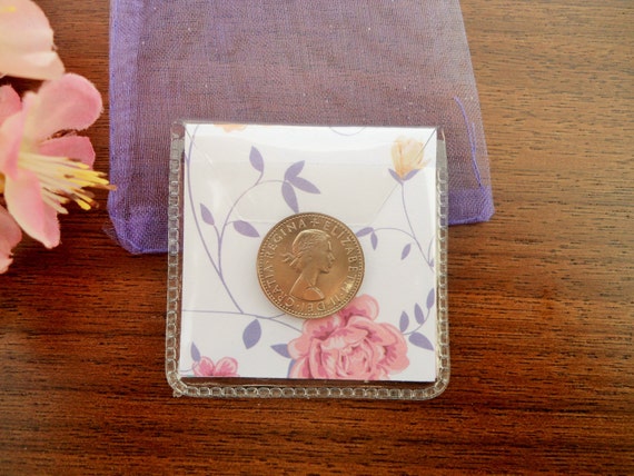 sixpence bridesmaid gift, bachelorette party wedding favors, good luck ...