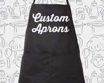 Custom Apron great gift item, Custom Chef Aprons, choose different color aprons