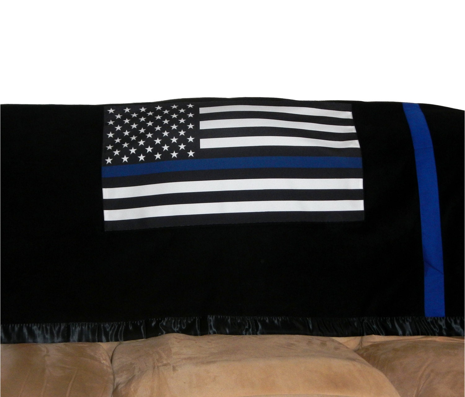 Thin Blue Line Blanket Thin Blue Line Throw Sofa by CoverMeThis