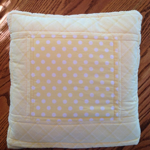 Boy or Girl Yellow Quillow Throw Size Quilt by elkcreekquilts